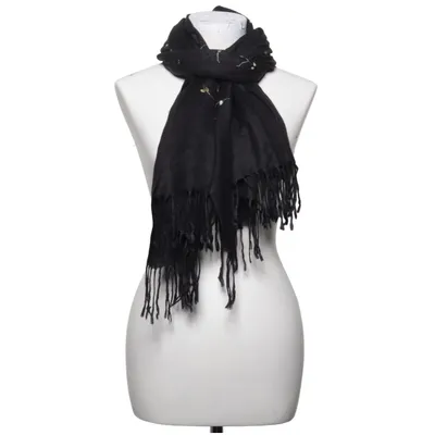 Sjaal (Zwart, Meerkleurig) van Pashmina Kasjmier, Zijde