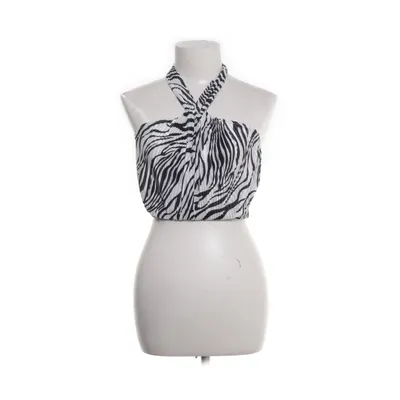 Halter neck top (White, Black) from Loness Polyester