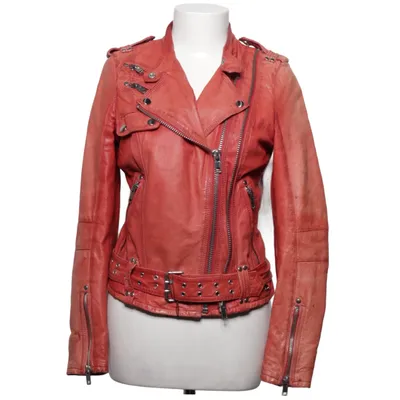 Bikerjakke (Rød) fra Jofama by Kenza Læder, Polyester