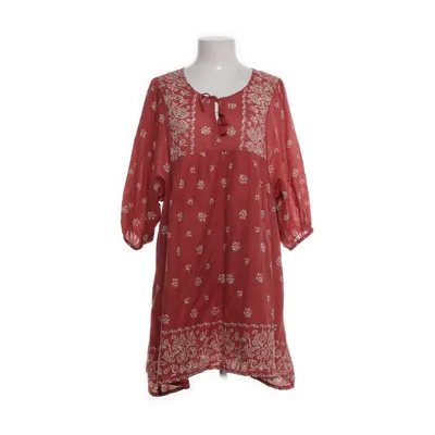 Jurk (Rood, Beige) van Maison Hotel Katoen