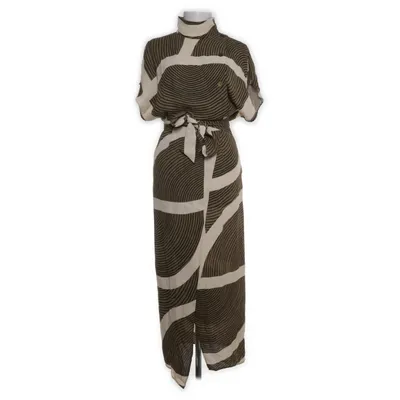 Maxikjole (Flerfarvet) fra Massimo Dutti Viscose