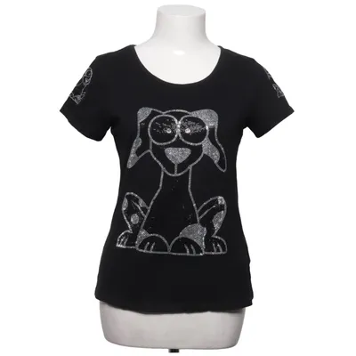 T-shirt (Noir) de Amo&Roma Coton, Élasthane