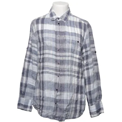 Shirt (Blauw, Wit) van Marco Pecci Linnen