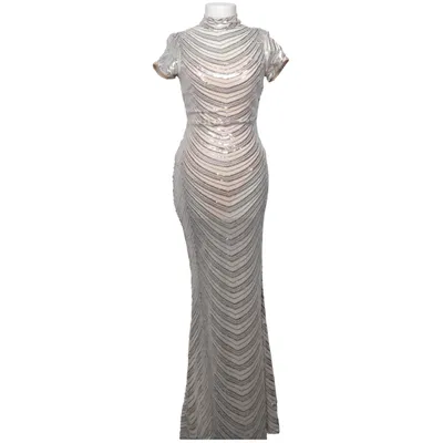 Aftonklänning (Silverfärgad, Beige) från Club London Polyester