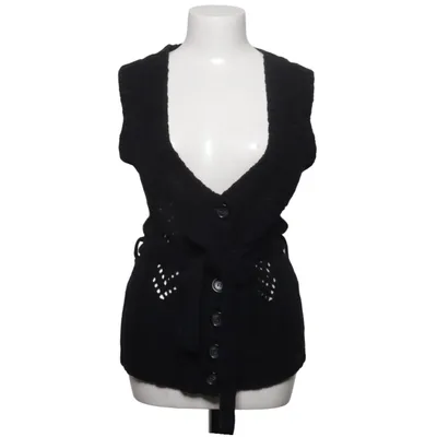 Gilet (Zwart) van Cue Angora, Katoen, Wol