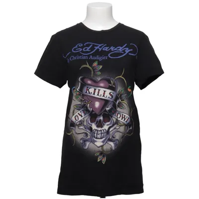 T-shirt (Zwart, Meerkleurig) van Ed Hardy by Christian Audigier Katoen