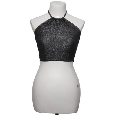 Haut dos-nu (Noir, Argent) de Fashionkilla Élasthane, Polyester