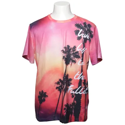 T-shirt (Roze, Oranje, Meerkleurig) van Reverse Elastaan, Polyester