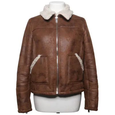 Shearlingjakke (Brun, Beige) fra Mango Casual Polyester