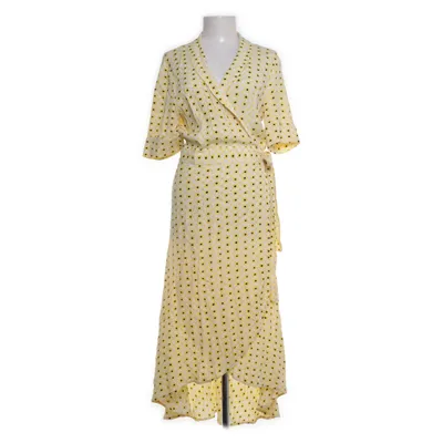 Maxi dress (Yellow, Black, White) from Ganni Viscose