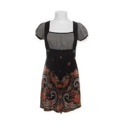 Dress (Black, Multicolored) from Yumi Acrylic, Wool