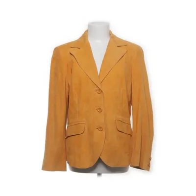 Læderblazer (Gul) fra Walter Læder, Viscose