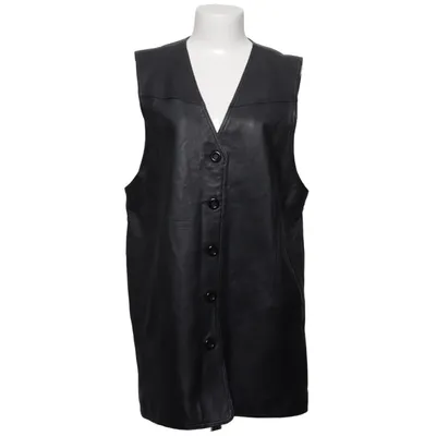Leren vest (Zwart) van Auluna Leather Company Leer, Polyester