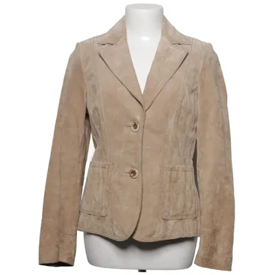 Läderkavaj (Beige) från Zoul Skinn