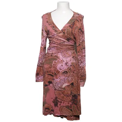 Omlottklänning (Rosa, Brun, Flerfärgad) från Vera Velour Elastan, Viskos