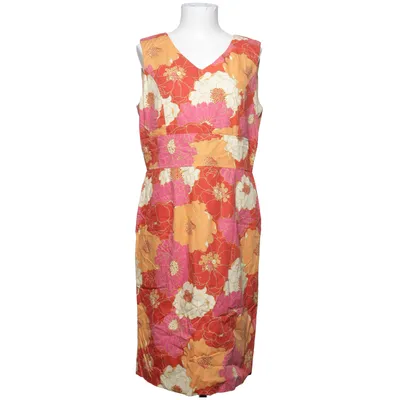Dress (Red, Pink, Orange, White, Multicolored) from Talbots Acetate, Cotton