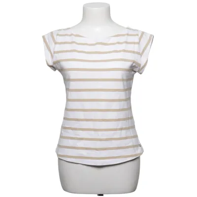 T-shirt (White, Beige) from Boomerang Elastane, Organic cotton