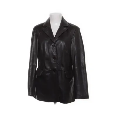 Läderkavaj (Brun) från Marie Lund Acetat, Nylon