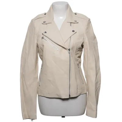 Bikerjack (Beige) van Goosecraft Leer, Polyester
