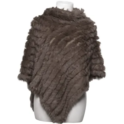 Poncho (Brun) från CKN of Scandinavia Akryl, Kaninpäls