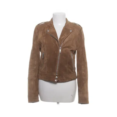 Bikerjacka (Brun) från Jofama by Marie Serneholt Skinn, Polyester, Viskos, Mocka