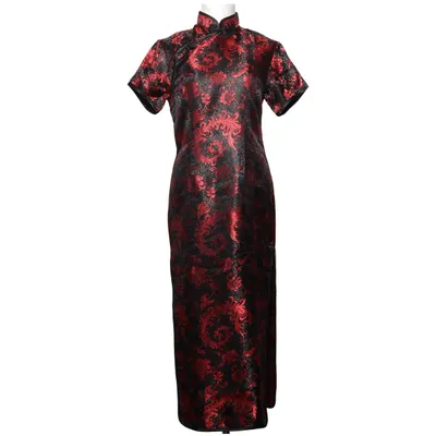 Cheongsam (Rød, Sort, Flerfarvet) fra Sheng Tangkuyi