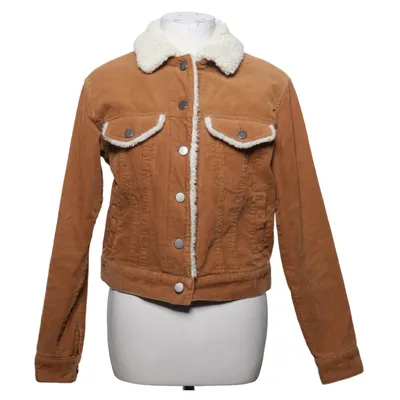 Lined denim jacket (Brown) from ASOS Denim Acrylic, Cotton, Polyester