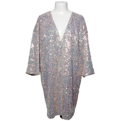 Jurk (Beige, Meerkleurig) van H&M Metallvezel, Polyester