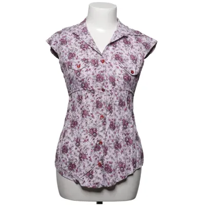 Short sleeve shirt (White, Purple) from Gezer Cotton