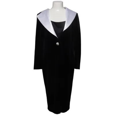 Jurk (Zwart, Wit) van Frank Usher Acetaat, Polyester