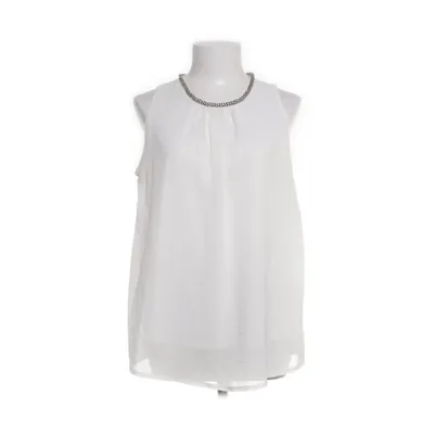 Top (White, Gold) from Shk Polyester