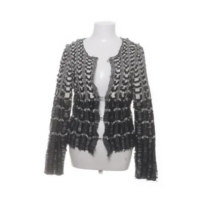 Cardigan (Sort, Hvid) fra Oui Akryl, Bomuld, Polyurethan, Viscose, Uld