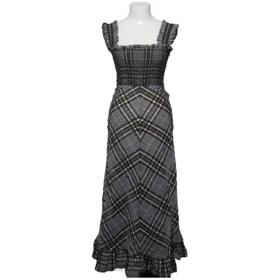 Maxi dress (Green, Black, White) from Ganni Cotton, Polyamide, Polyester