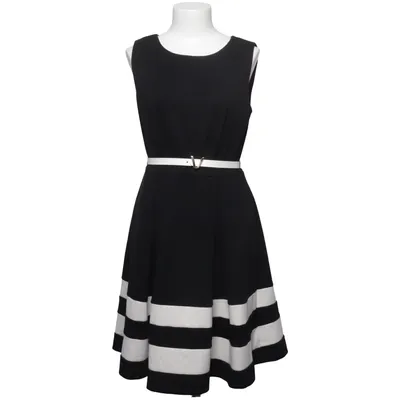 Kjole (Sort, Hvid) fra Calvin Klein Elastan, Polyester, Viscose