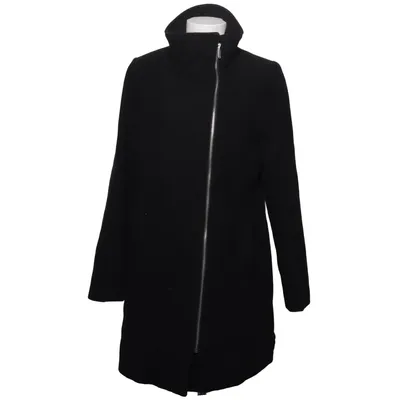 Coat (Black) from JYOTHI Polyester, Wool