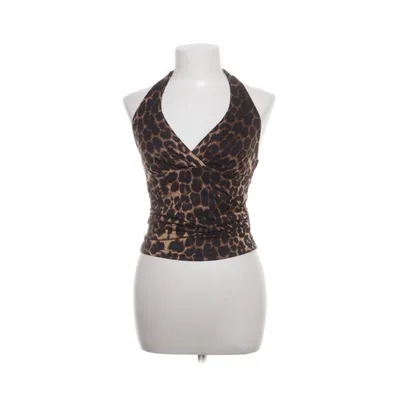 Halternecktopp (Brun, Svart) från Romwe Elastan, Polyester