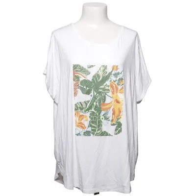 T-shirt (White, Multicolored) from Gozzip Elastane, Viscose