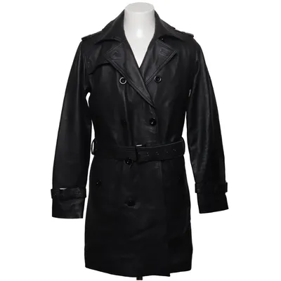 Manteau en cuir (Noir) de Leather Hub