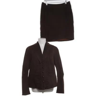 Skirt suit (Brown) from Kello Cotton, Elastane