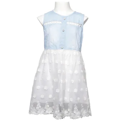 Kleid (Blau, Weiß) von Happy House Baumwolle, Polyester
