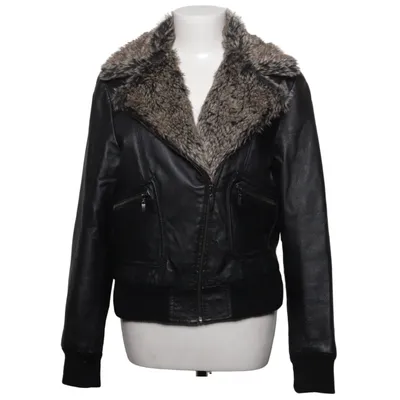 Shearlingjakke (Sort, Brun) fra Garrasco Læder, Polyester