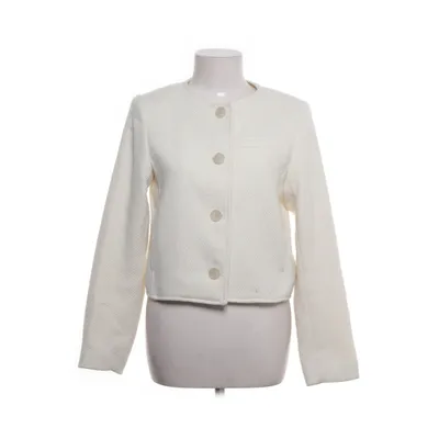 Frakke (Hvid) fra H&M Polyester, Uld, Viscose