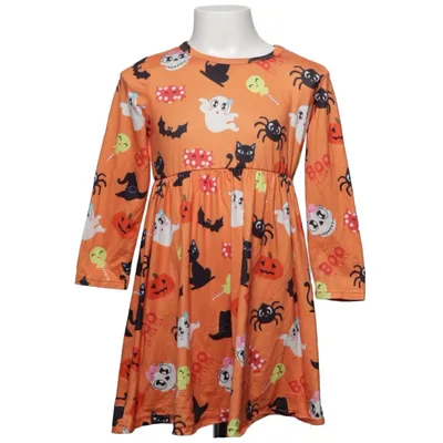 Klänning (Orange, Flerfärgad) från PatPat Elastan, Polyester
