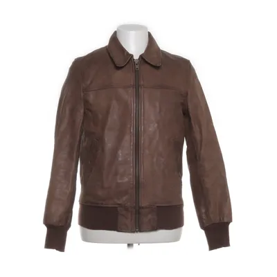 Leren jack (Bruin) van ASOS Polyester, Leer