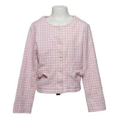 Blazer (Pink, White) from H&M Cotton, Elastane, Polyester