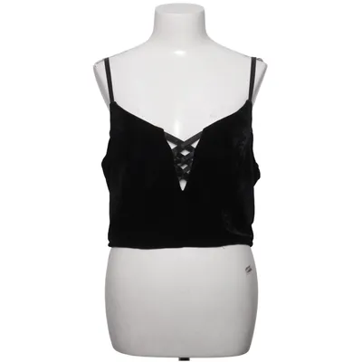Crop top (Zwart) van Collectif Elastaan, Polyester