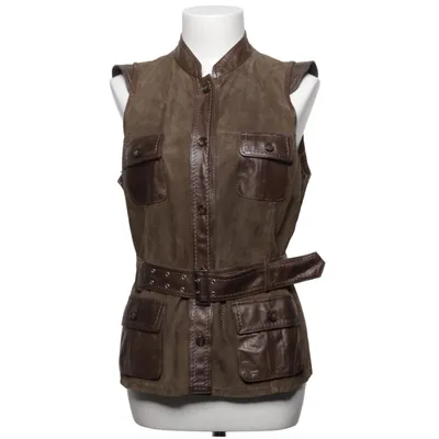 Gilet en cuir (Marron) de Artico Daim