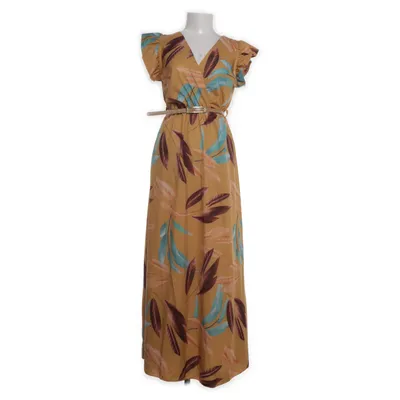 Långklänning (Brun) från Prato Elastan, Polyester