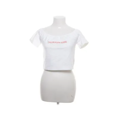 Crop top (Wit) van Calvin Klein Jeans Katoen, Elastaan