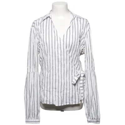 Wikkelblouse (Wit, Zwart) van Flash Classic Katoen, Elastaan, Metallvezel, Polyester